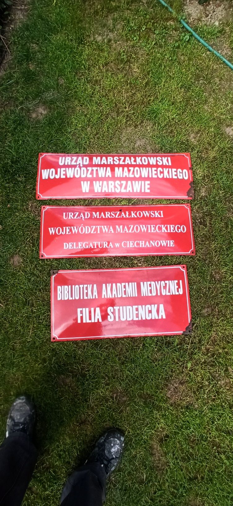 Stare emaliowane tablice z PRL-u