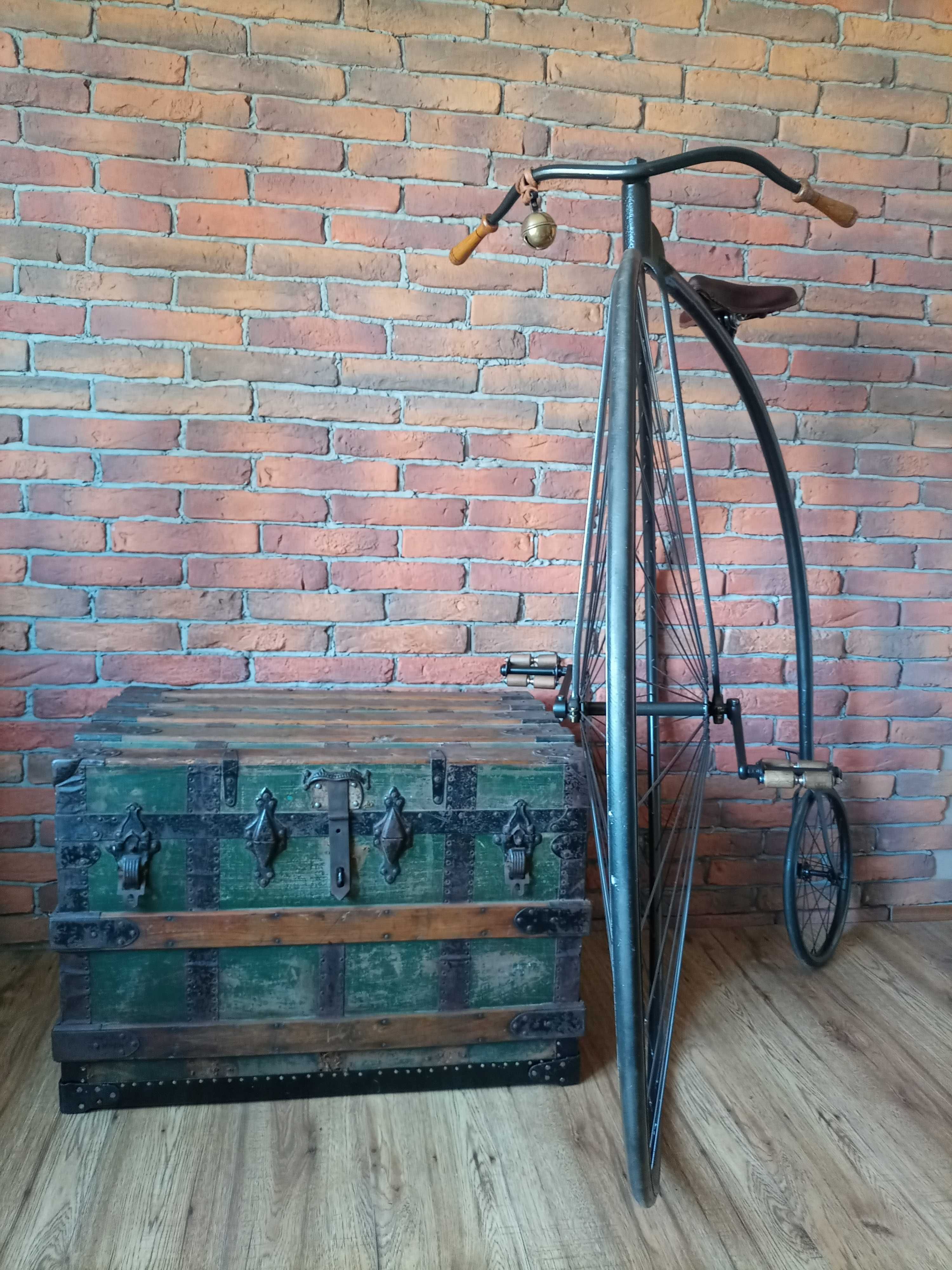 Zabytkowy Rower Bicykl XIX wiek Rekonstrukcja