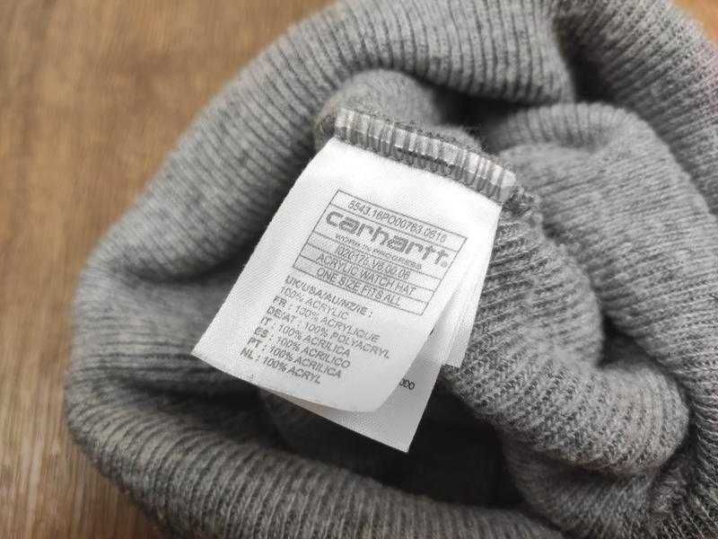 Шапка Carhartt сіра чоловіча спортивна теплая зимова жіноча осіння