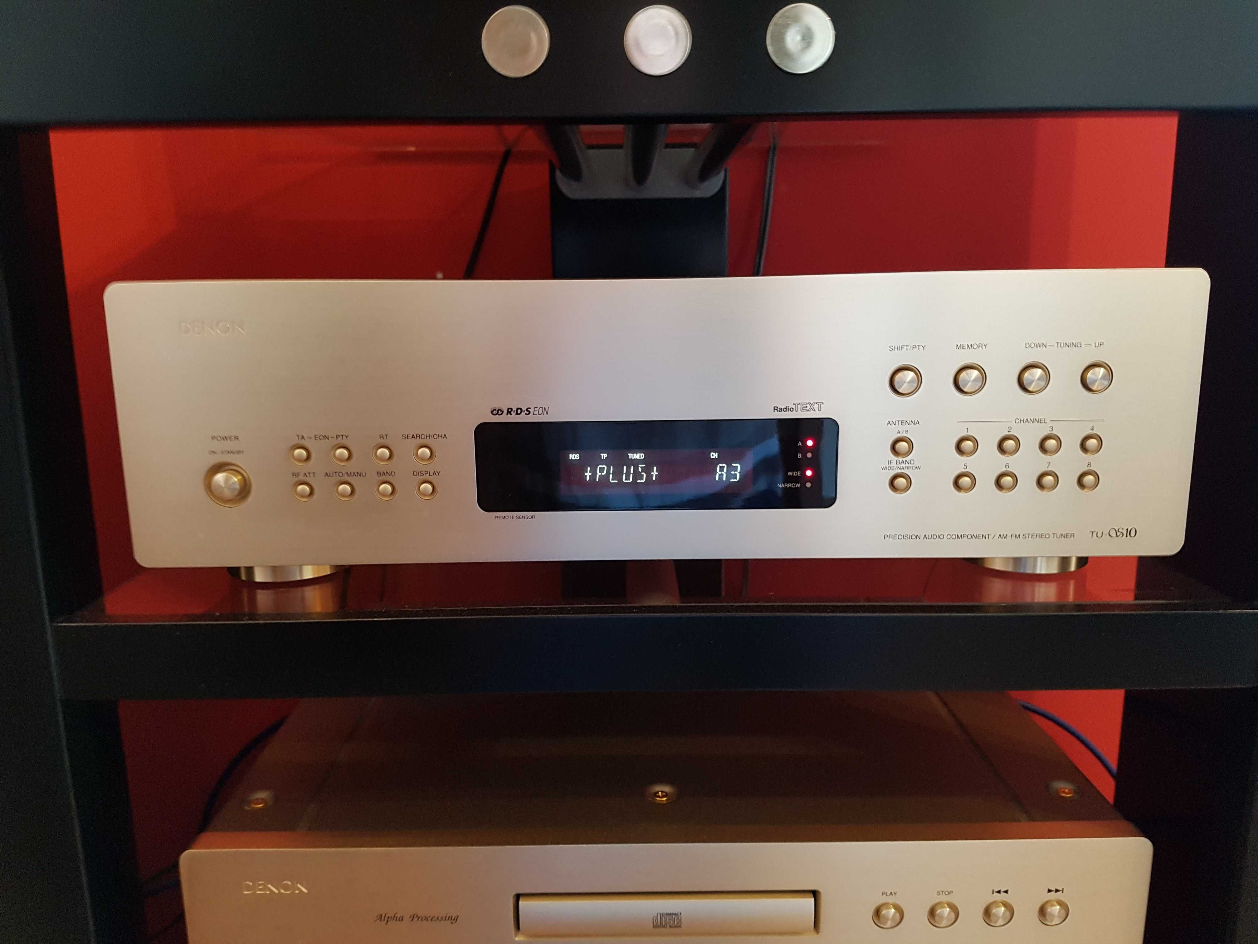 Wieża Denon PMA-QS10, DCD-QS10 II, TU-QS10, Elac FS248, Rega P3