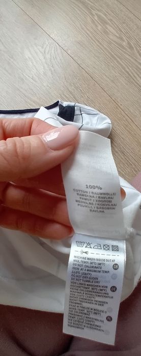 Bluzka Moodo krótki rękaw z kołnierzykiem rozmiar XS