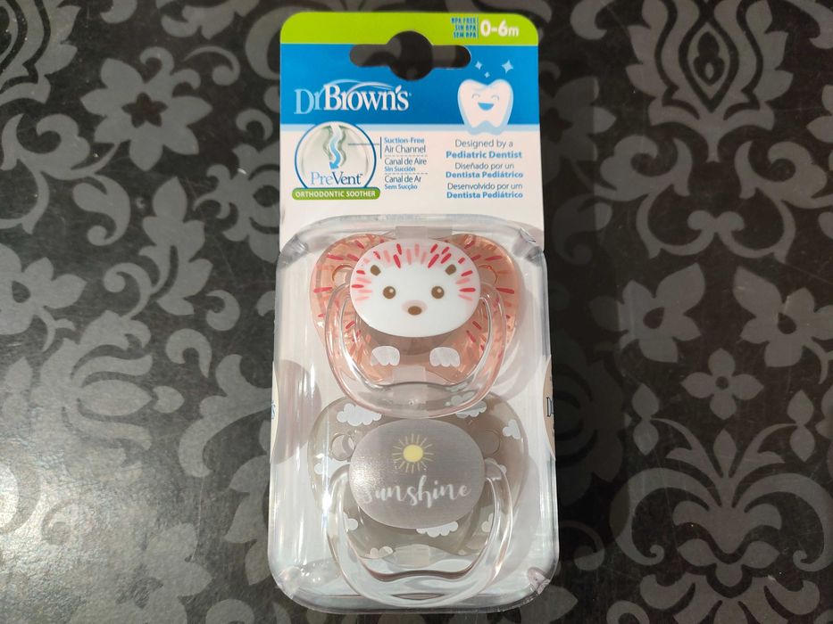 Dr Brown's Prevent Smoczek ortodontyczny 0-6 m, 2 sztuki