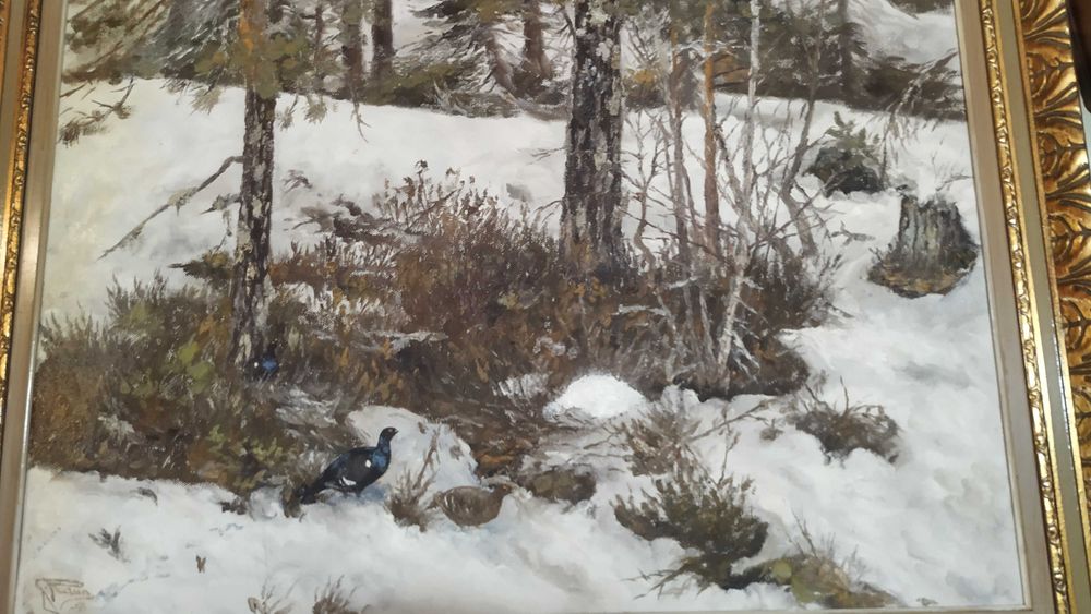 Quadro antigo pintado a óleo