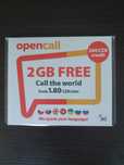 Karty sim Czeskie Aktywne Opencall 200 koron Karta SIM Prepaid