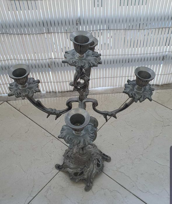 Castiçal Vintage prateado