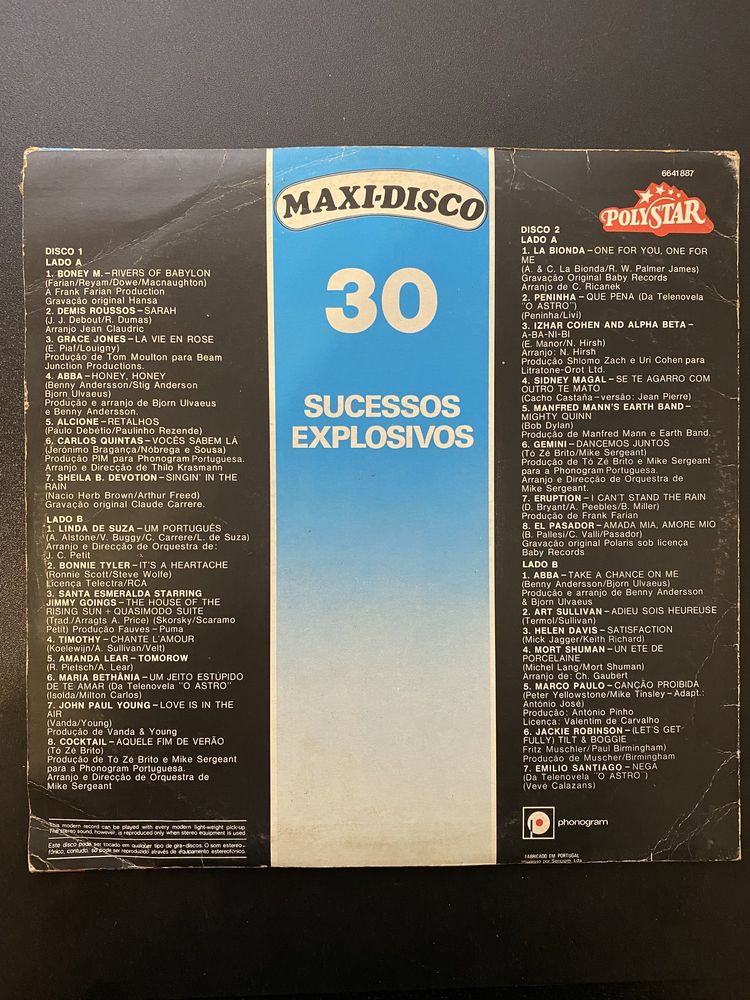 Vinil - Maxi Disco - ABBA, Marco Paulo, Gemini, Maria Bethânia…