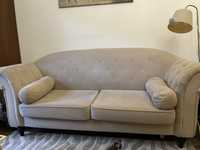 Sofa beżowa trzyosobowa Chesterfield 2.25x85x90