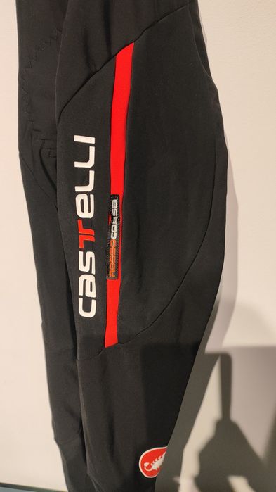Castelli Sorpasso Rosso Corsa - damskie getry rowerowe na szelkach,