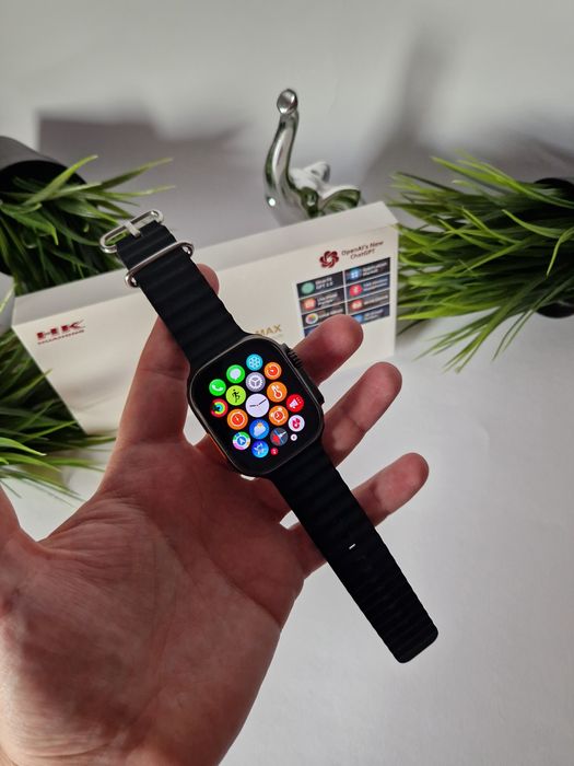 Smartwatch hk9 ultra 2 max czarny, nowy, komplet