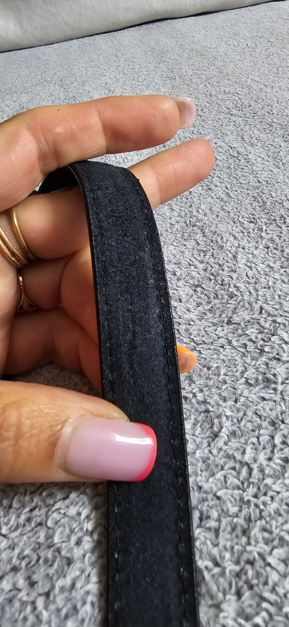 Pasek w stylu Gucci – czarny z klamrą GG