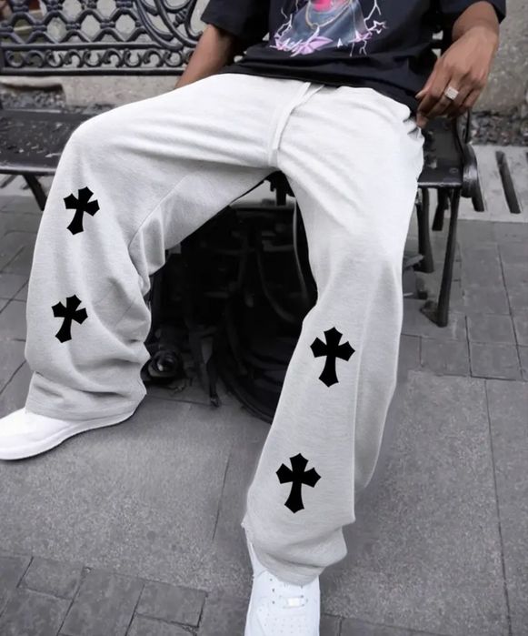 Calças Jogger Masculinas de Corte Solto e Pernas Largas