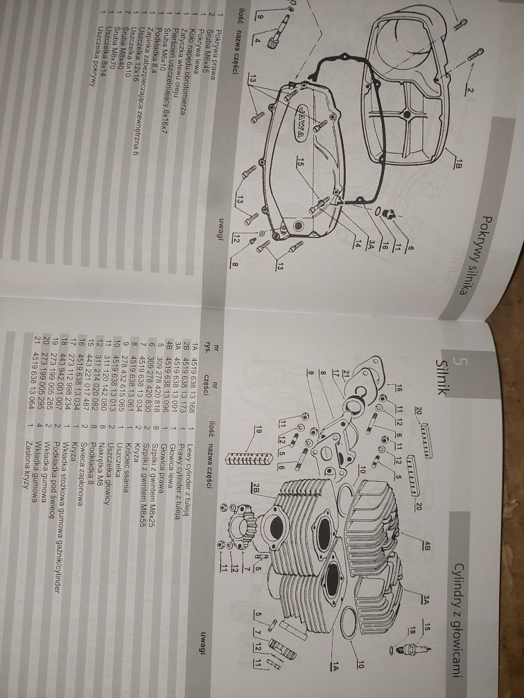 Sprzedam instrukcje obsługi katalog czesci rama silnik jawa 350 ts