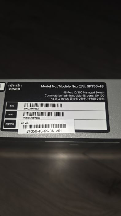 Cisco SF350-48MP 10/100-PoE Managed Switch z 48 portami