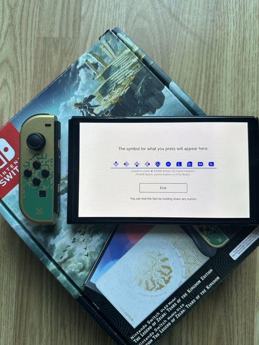 Nintendo Switch Oled Zelda (Edição TOTK, Caixa)