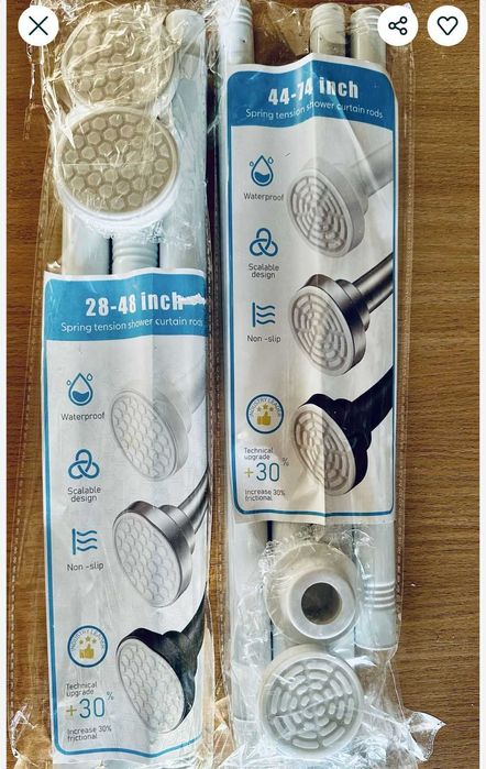 Штанги натяжні для вікон або ванної кімнати без сверління