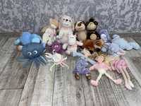 Мягкие игрушки Шон, бегемот, пингвин, восьминожка, медуза