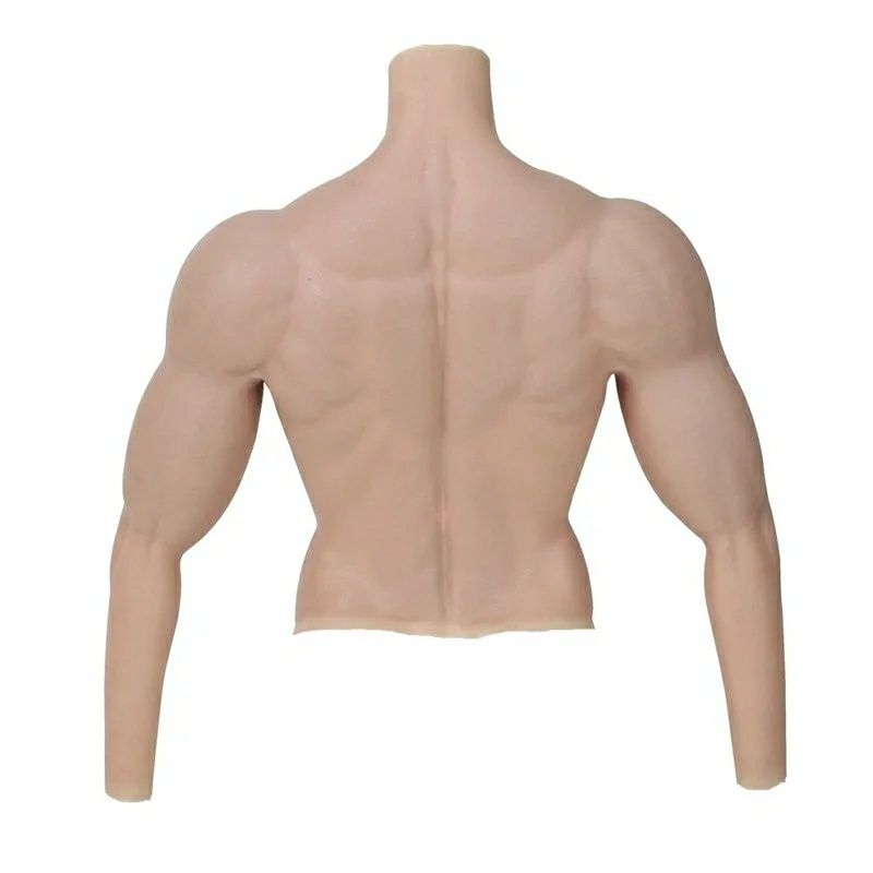 Tronco e Braços Musculados Falsos em Silicone
