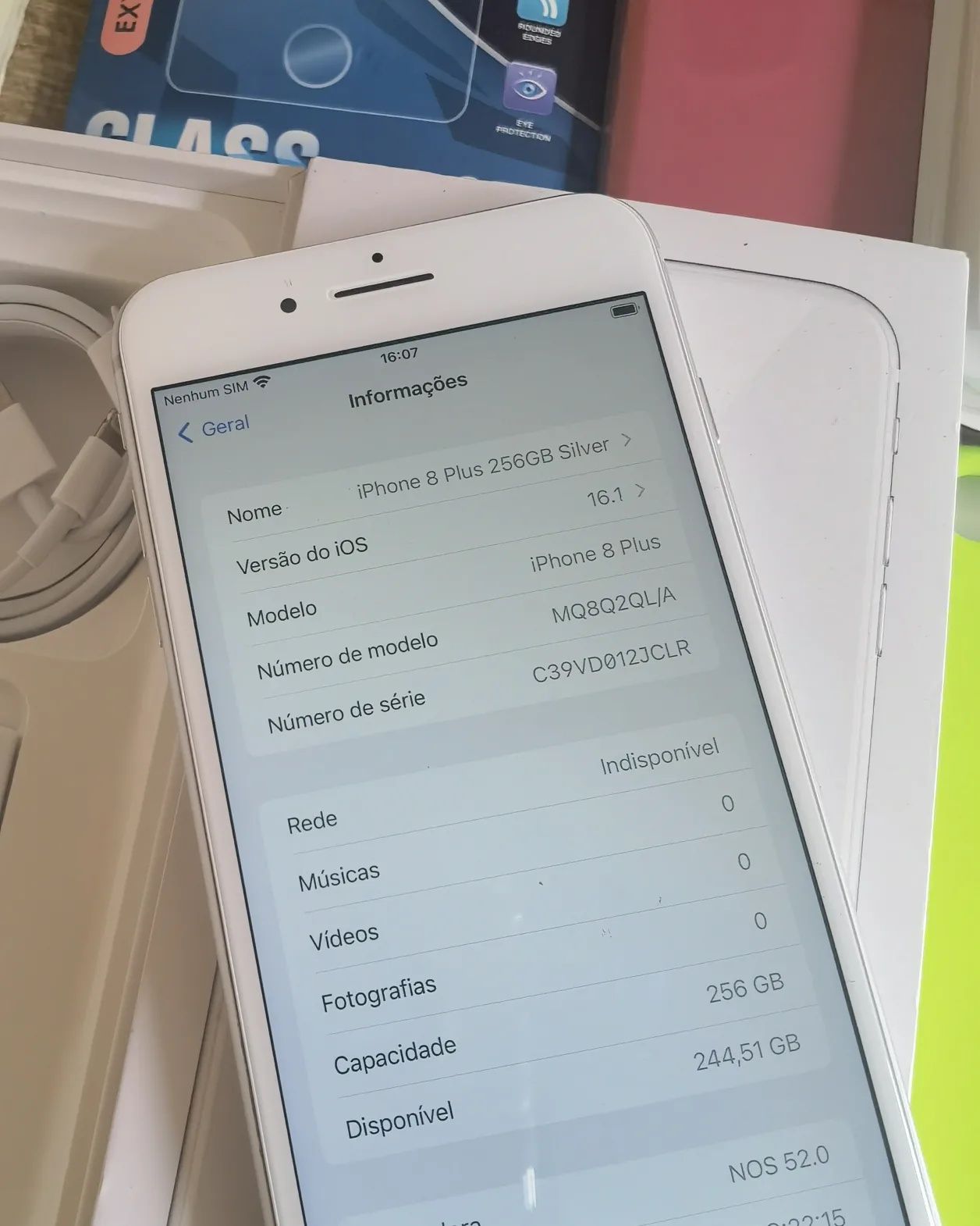 iPhone 8 Plus 256GB Silver Desbloqueado Aceito Retomas