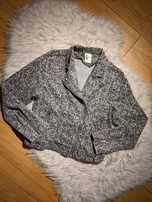 kurtka jeansowa ramoneska w panterkę centki H&M rozmiar S