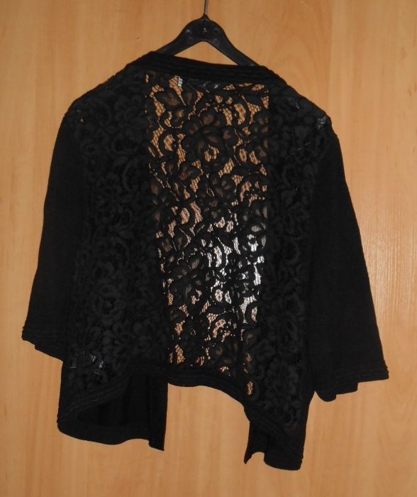 кофточка болеро черная с гипюром