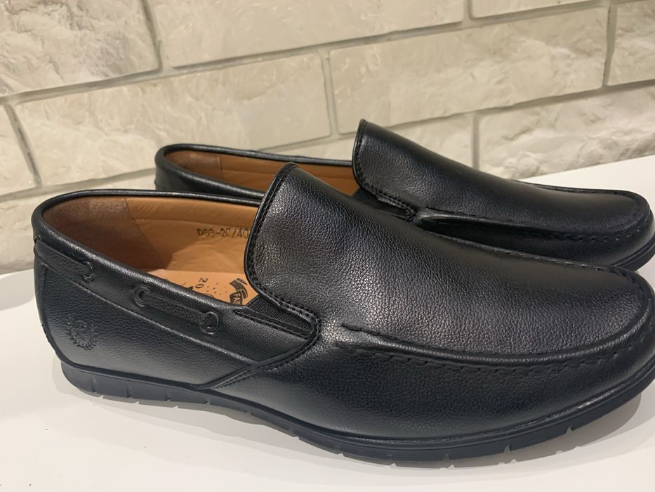 Класичні чорні шкіряні туфлі чоловічі або для підлітка р 40, 26 см