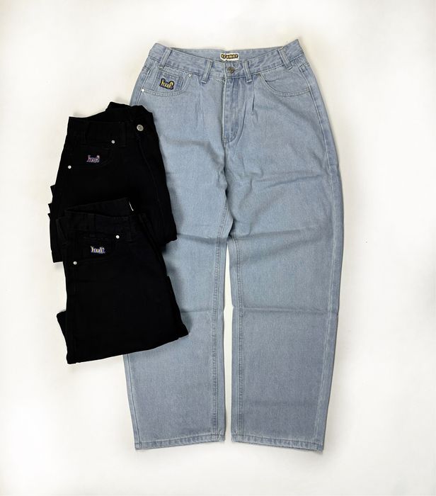 Широкие черные джинсиы Empyre голубые штаны polar big boy x huf