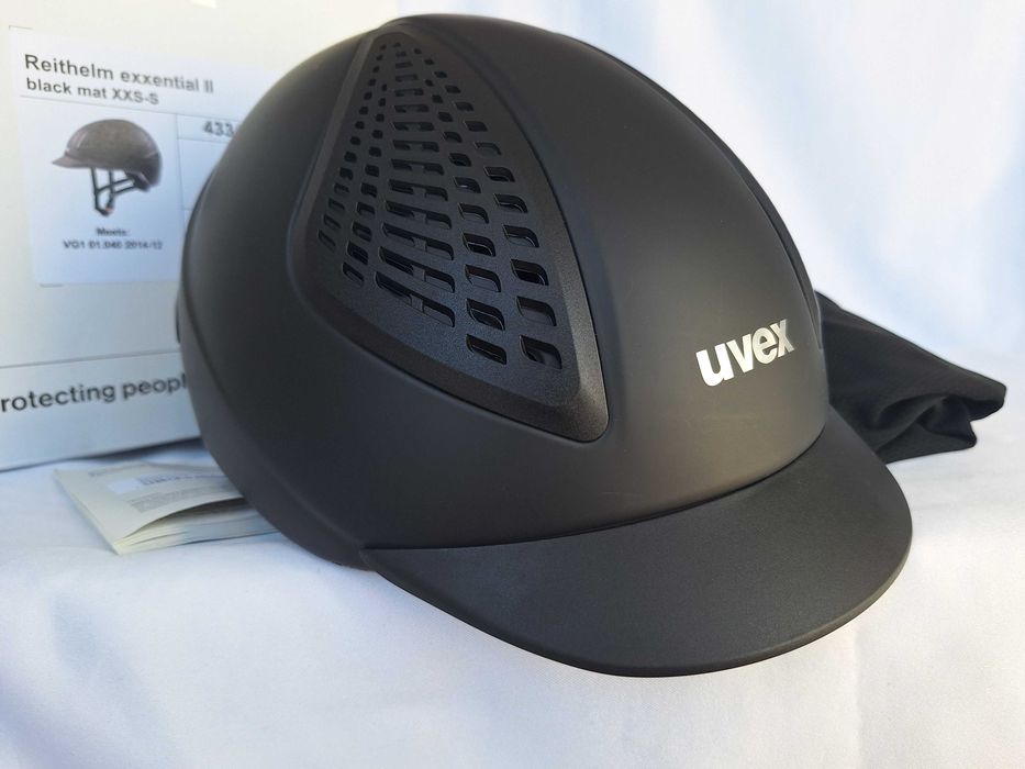 Kask jeździecki toczek Uvex Reithelm Exxential II Black XS/S 52-55cm