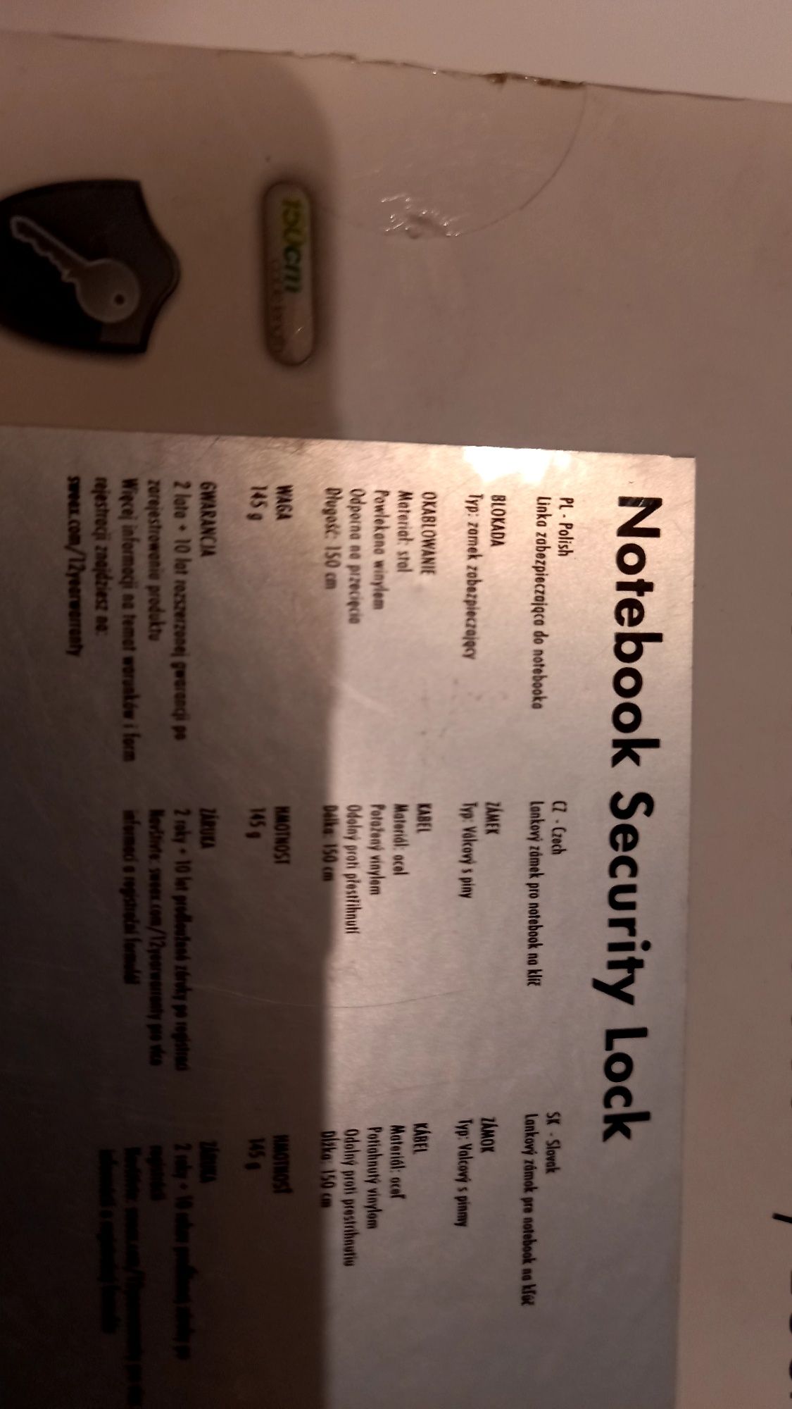 Linka zabezpieczającą do laptopa