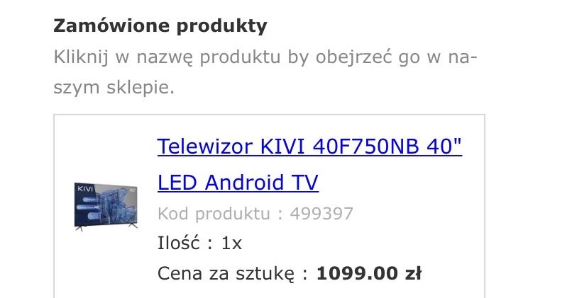 Telewizor  KIVI z gwarancja