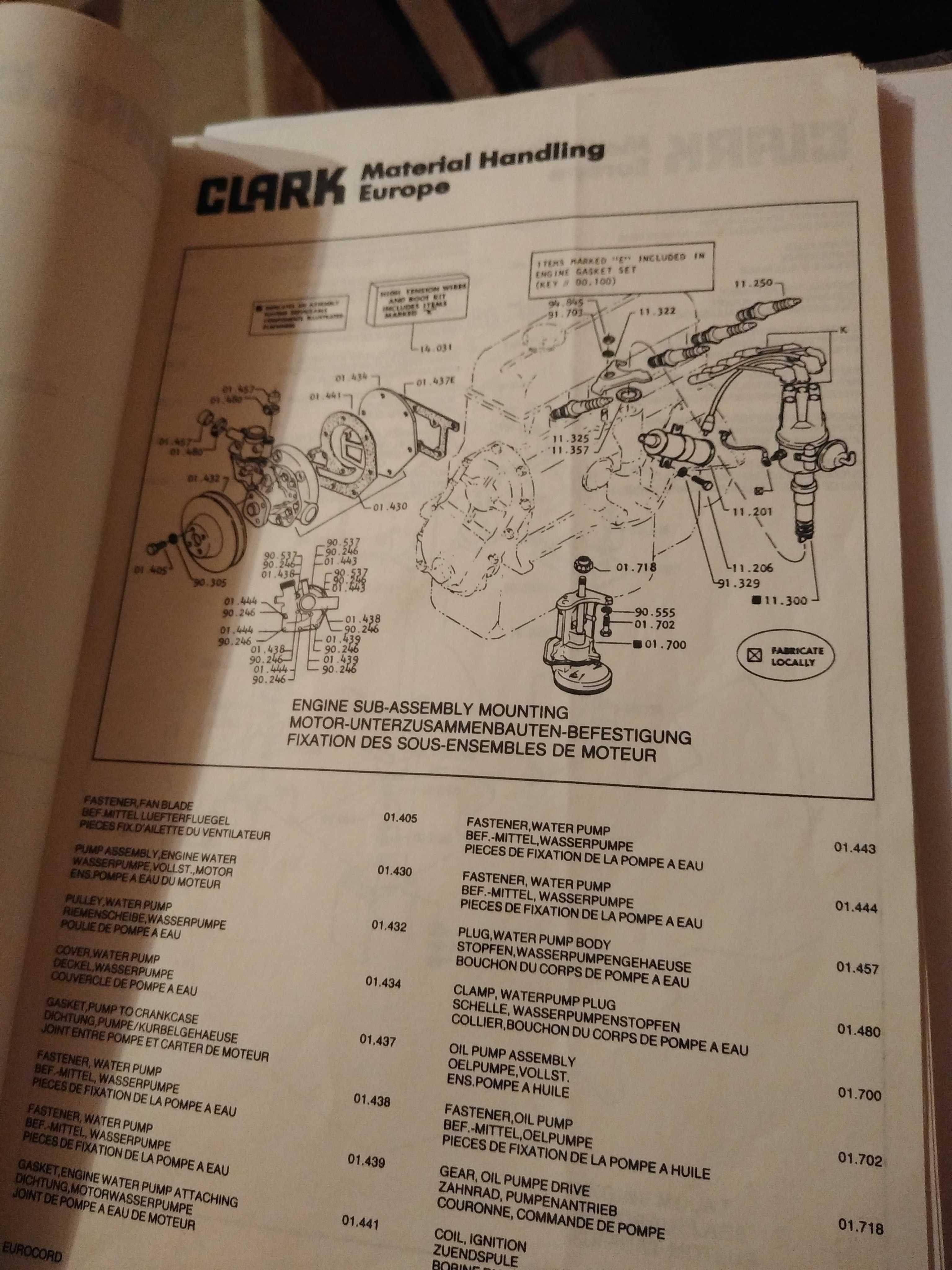 Clark H500GY235LPG, katalog, części (instrukcja)