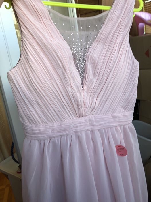 Вечернее коктельное выпускное платье ChiChi Signy pink UK12
