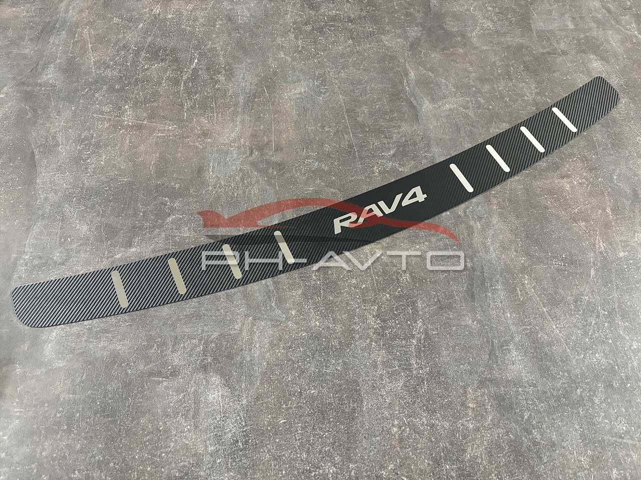 Накладка на бампер Toyota RAV-4 RAV 4 2005-2012 Нержавійка + Карбон