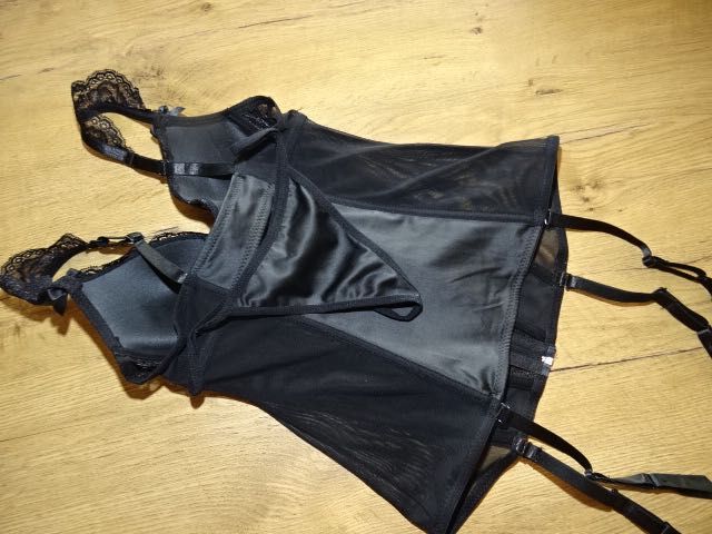 Lovehoney piękny gorset na zamek nowy S