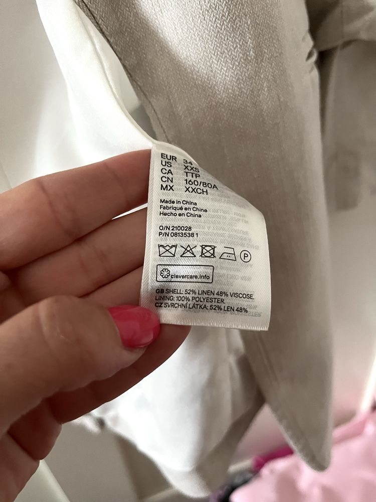 Marynarka zakiet len H&M