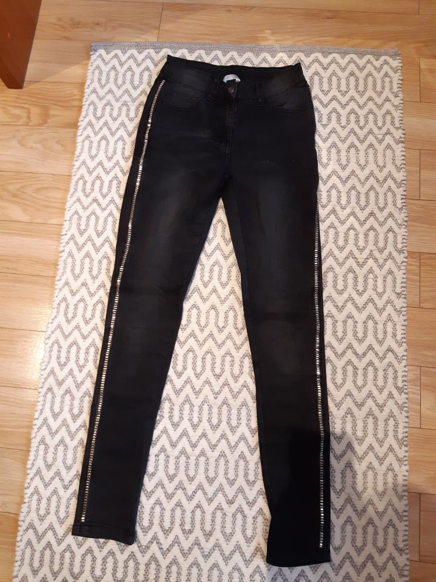 Ciemno szare spodnie rurki (34)