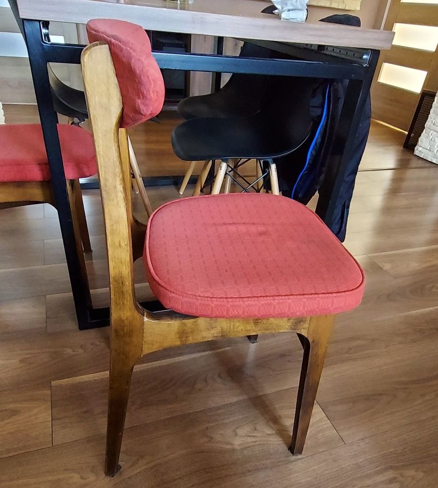 Krzesła Hałas 200-190 PRL lata 60te do salonu, jadalni stylowe modern