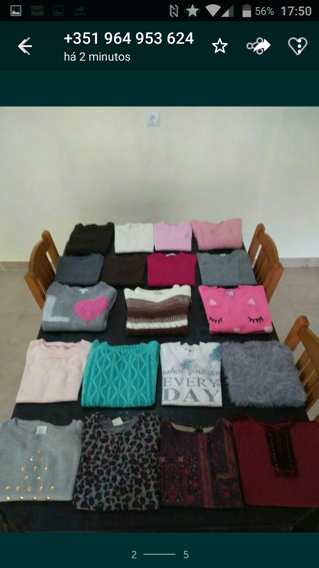 Lote de Camisolas Outono/Inverno para Meninas dos 8 aos 11 Anos