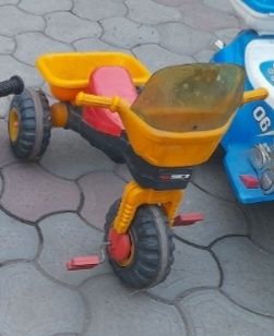 Детский трехколесный электрический мотоцикл велосипед