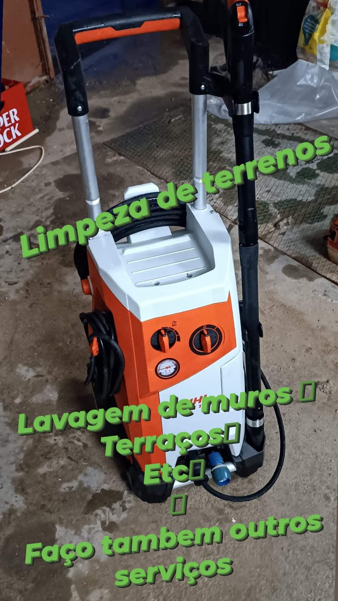 Lavagem de muros e outros serviços