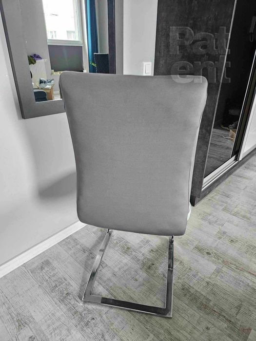 Pokrowce na krzesła uniwersalne elastyczne 4 sztuki szare komplet