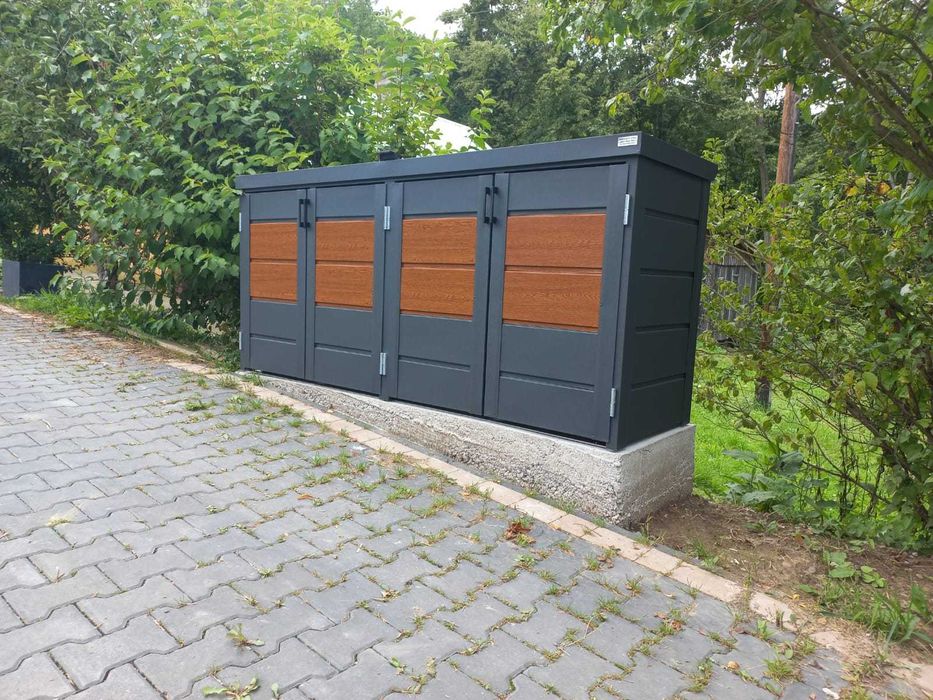 Zabudowa Koszy Na Śmieci Wiata Śmietnikowa 235X65X110 Cm 4X120L Nb220