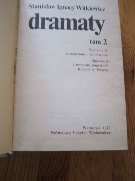 Dramaty tom 1-2, Witkacy