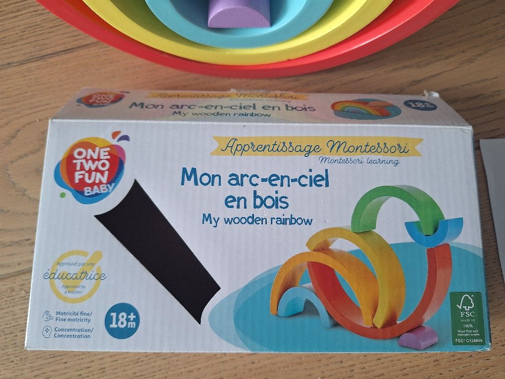 One Two Fun Tęcza Montessori zabawka edukacyjna