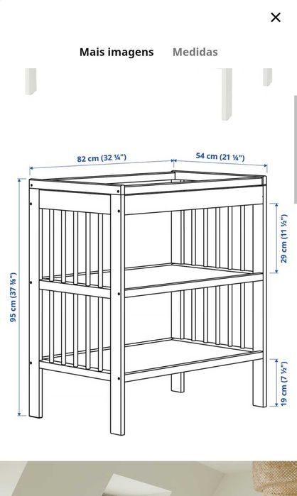 Trocador ikea  usado em bom estado