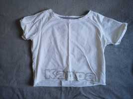 Koszulka biała crop top luźny T-shirt Kappa