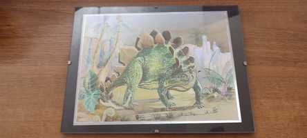 Obraz z dinozaurem