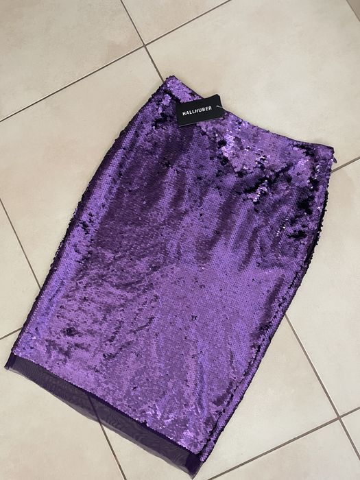 Hallhuber Nowa cekinowa spódnica ołówkowa Glamour