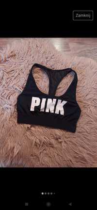 Pink Victoria's Secret S top crop sportowy