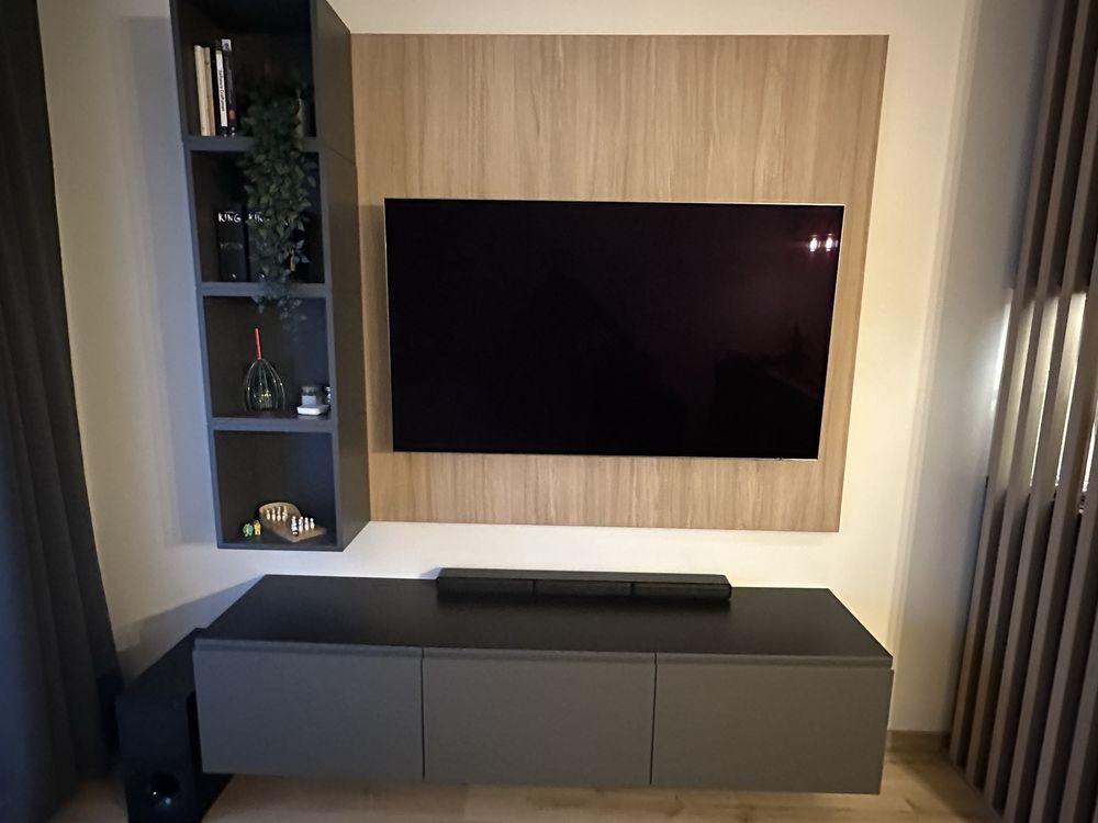 Szfka pod telewizor inpółki szare ikea
