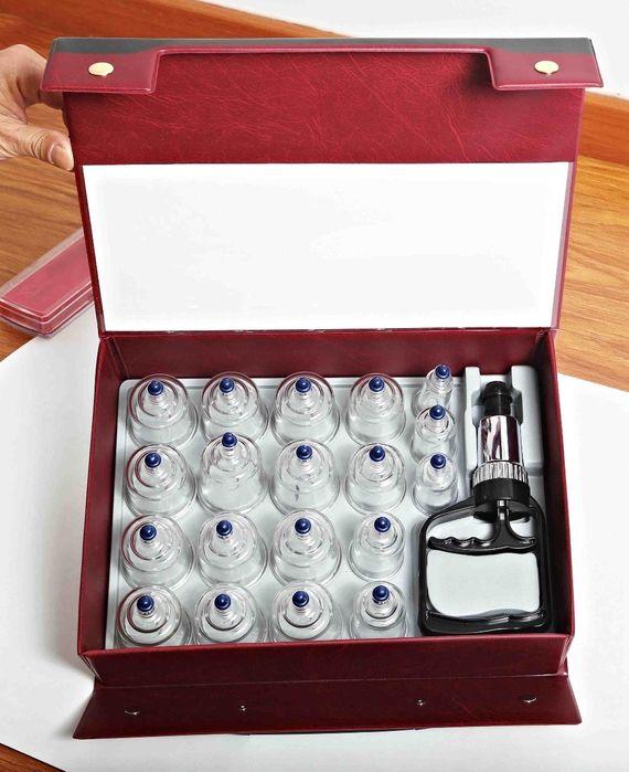 Вакуумні масажні банки 19 шт. (Південна Корея).  Банки масажні.